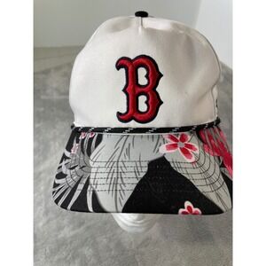 Boston Red Sox MLB 47 Hat‎ Cap Mens Floral White Snapback Rope Adjustable